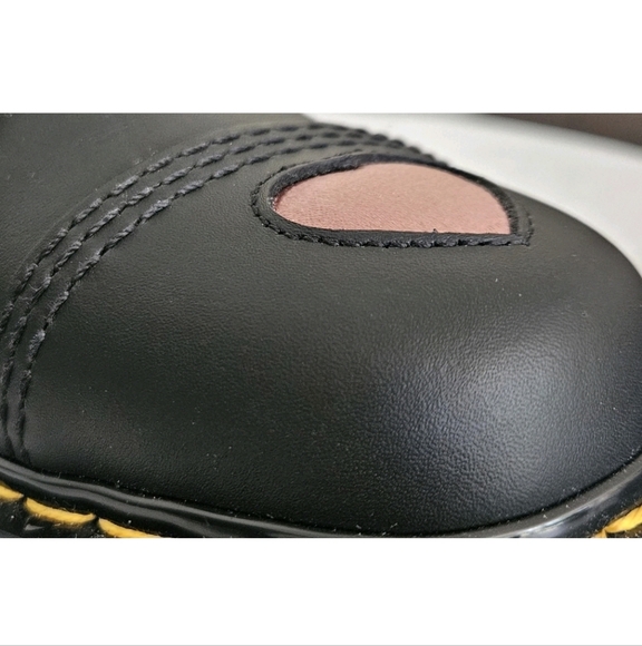 Dr. Martens Black Ankle Boots with Heart Accents - Picture 7 of 8